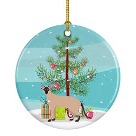 NEW Colorpoint Shorthair Cat Christmas Ceramic Ornament Christmas Tree Hanging Decorations for Home Christmas Holiday, Party, Gift, 3 in, Multico
