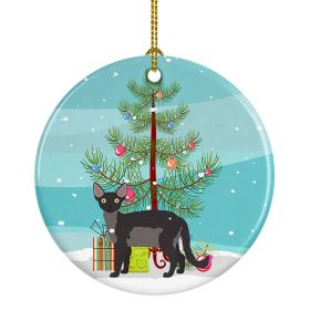 NEW Devon Rex Cat Christmas Ceramic Ornament Christmas Tree Hanging Decorations for Home Christmas Holiday, Party, Gift, 3 in, Multicolor