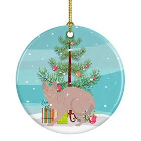 NEW Don Sphynx Cat Christmas Ceramic Ornament Christmas Tree Hanging Decorations for Home Christmas Holiday, Party, Gift, 3 in, Multicolor