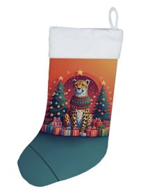 Cheetah Christmas Christmas Stocking Fireplace Hanging Stockings Christmas Season Party Decor Family Holiday Decorations
